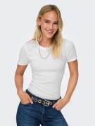 Only Shirt met korte mouwen ONLEASY S/S O-NECK TOP BOX JRS