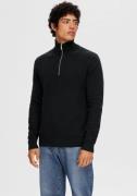 SELECTED HOMME Schipperstrui SLHDANE LS KNIT STRUCTURE HALF ZIP NOOS