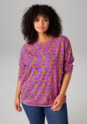 Aniston PLUS Sweatshirt met kleurrijke, grafische print -