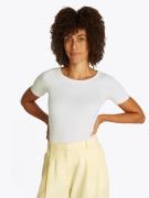 Tommy Hilfiger Shirt met ronde hals SLIM 5X2 RIB O-NK SS met discreet ...