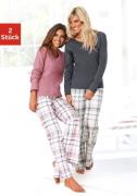 Arizona Pyjama met broek met ruitdessin (4-delig, Set van 2)