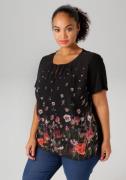 Aniston PLUS Shirtblouse met kleurrijke bloemenweide bedrukt