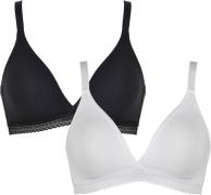 Naturana Soft-bh met fijne haakrand (2-delig, Set van 2)