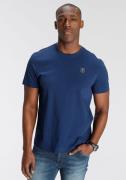 DELMAO Shirt met ronde hals Korte mouw, regular fit, basic, van 100% k...