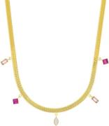 Amor Ketting met hanger 2038273 met glassteen, steen (synth.)