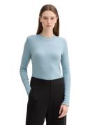 Tom Tailor Denim Shirt met lange mouwen met golvende zoom