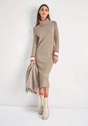 HECHTER PARIS Gebreide jurk kuitlang, met rolkragen, van viscosemix, l...