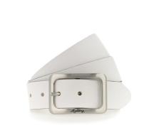 MUSTANG Leren riem Vierkante, matkleurige sluiting, 3,5 cm