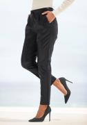 Lascana Comfortbroek van imitatieleer, comfortabele stofbroek, elegant...