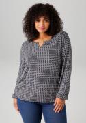 Aniston PLUS Shirt met lange mouwen met grafische all-over print