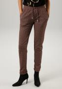 Aniston CASUAL Comfortbroek met glitterdraden versierde alloverprint