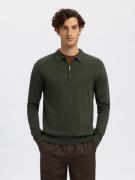 SELECTED HOMME Trui met polokraag SLHBERG LS HALF ZIP POLO NOOS