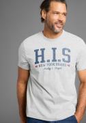 H.I.S T-shirt met trendy merklogo in collage-look