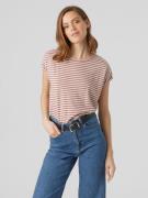 Vero Moda Shirt met ronde hals VMAVA PLAIN SS TOP STRIPE GA JRS NOOS