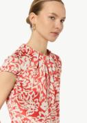 Comma Gedessineerde blouse met hoge kraag en allover-print
