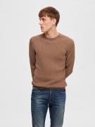 SELECTED HOMME Trui met ronde hals SLHBERG CABLE CREW NECK NOOS