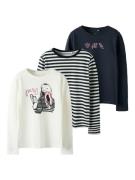 Name It Shirt met lange mouwen NKFNIANA 3P LS TOP (set, 3-delig)