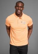 DELMAO Poloshirt met sportieve contraststrepen en gestreepte knoopslui...
