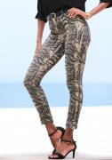 Lascana 7/8-jegging met dierenprint, elastische skinny jeans met allov...