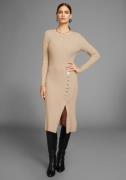 HECHTER PARIS Gebreide jurk met sierknoopsluiting