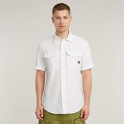 G-Star RAW Overhemd met korte mouwen Marine Slim Shirt met opgestikte ...