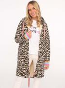 Zwillingsherz Jersey jas Leo Allover Neon Kante met capuchon en zakken...