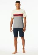 Schiesser Shortama Casual Nightwear Shorts in uni met bindband aan de ...