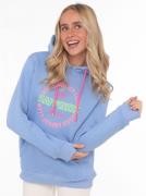 Zwillingsherz Sweatshirt met neonkleurig borduursel en inscriptie op d...