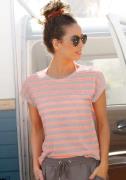 Vivance Shirt met korte mouwen met transparante neon inzetstukken, t-s...