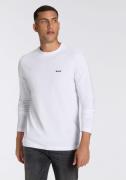 BOSS GREEN Shirt met lange mouwen Tee Long met een ronde hals