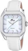 Lotus Kwartshorloge Square Horloge, dameshorloge, leren band, analoog