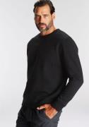 Man's World Sweatshirt Lange mouwen, basic-stijl, effen, ronde hals