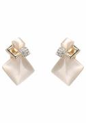 Firetti Paar oorclips Elegant met cat´s eye en strassteentjes (1-delig...