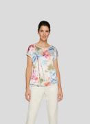 Rabe Shirt met print met bloemachtig patroon voor, achter effen