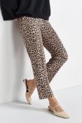 Rich & Royal Bandplooibroek met luipaardprint