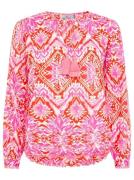 Zwillingsherz Shirtblouse Druppels met opvallend patroon, franjes en p...