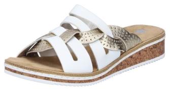 Rieker Slippers Zomerschoen, slippers, huisschoen, sleehak, met klein ...