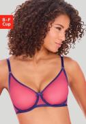 Vivance T-shirt-bh van zacht mesh in transparante look, sexy lingerie