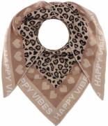 Zwillingsherz Modieus sjaaltje Verbindt leeuwenpatroon met harten en t...