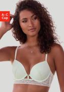 Lascana Push-up-bh met beugel van florale jacquardkant, sexy lingerie