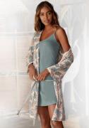 Lascana Kimono in uni en print all-over
