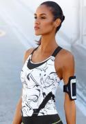 active by Lascana Functioneel shirt Marble met gekruiste bandjes en me...