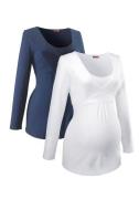 Neun Monate Zwangerschapsshirt 2-pack shirts voor zwangerschap en bors...