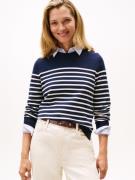 Tommy Hilfiger Gebreide trui CO JERSEY MID GG LS GOLD BTN SWT