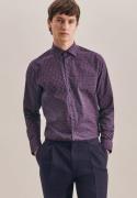 seidensticker Businessoverhemd Regular lange mouwen kentkraag print
