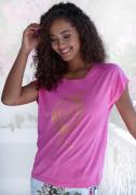 Lascana Pyjama top met folieprint