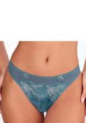 Lascana String van mesh met delicate borduursels