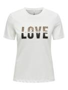 Only Shirt met korte mouwen ONLTANYA LIFE REG S/S LEO PRINT TOP JRS