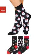 H.I.S Sokken met leuke kerstmotieven (set, 3 paar)