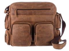 GreenLand Nature Messenger Bag Montenegro van echt leer met praktische...